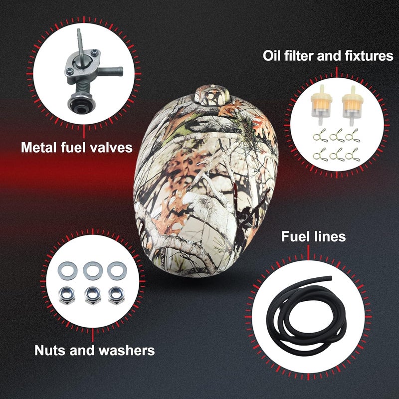 Swilpool Gas Fuel Tank fit for Coleman CT200U-EX for Axis M200 for Hisun HS200-3 & 196cc Mini Bikes 5.5L capacity with Maple Leaf Pattern - Image 5